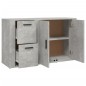 vidaXL Aparador de madera contrachapada gris hormigón 100x33x59,5 cm vidaXL Aparador de madera contrachapada gris hormigón 100x33x59,5 cm