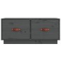 vidaXL Mueble de TV de madera maciza de pino gris 80x34x35 cm