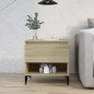 vidaXL Mesa auxiliar madera contrachapada roble Sonoma 50x46x50 cm