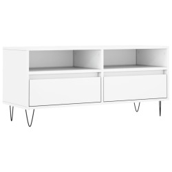 vidaXL Mueble para TV madera contrachapada blanco 100x34,5x44,5 cm