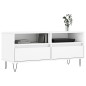 vidaXL Mueble para TV madera contrachapada blanco 100x34,5x44,5 cm