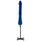 vidaXL Sombrilla voladiza con poste de aluminio azul celeste 300 cm vidaXL Sombrilla voladiza con poste de aluminio azul celeste 300 cm