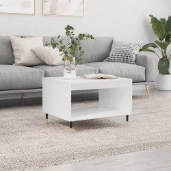 vidaXL Mesa de centro madera de ingeniería blanca 60x50x40 cm