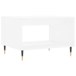 vidaXL Mesa de centro madera de ingeniería blanca 60x50x40 cm