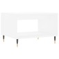 vidaXL Mesa de centro madera de ingeniería blanca 60x50x40 cm vidaXL Mesa de centro madera de ingeniería blanca 60x50x40 cm
