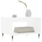 vidaXL Mesa de centro madera de ingeniería blanca 60x50x40 cm vidaXL Mesa de centro madera de ingeniería blanca 60x50x40 cm