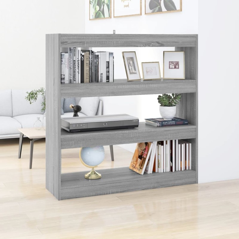 vidaXL Estantería/divisor espacios gris Sonoma 100x30x103 cm vidaXL Estantería/divisor espacios gris Sonoma 100x30x103 cm