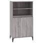 vidaXL Aparador alto de madera contrachapada gris Sonoma 60x36x110 cm vidaXL Aparador alto de madera contrachapada gris Sonoma 60x36x110 cm