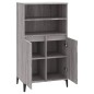 vidaXL Aparador alto de madera contrachapada gris Sonoma 60x36x110 cm vidaXL Aparador alto de madera contrachapada gris Sonoma 60x36x110 cm