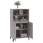 vidaXL Aparador alto de madera contrachapada gris Sonoma 60x36x110 cm vidaXL Aparador alto de madera contrachapada gris Sonoma 60x36x110 cm
