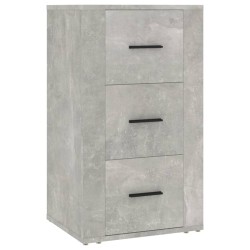vidaXL Aparador de madera contrachapada gris hormigón 40x33x70 cm
