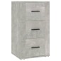 vidaXL Aparador de madera contrachapada gris hormigón 40x33x70 cm vidaXL Aparador de madera contrachapada gris hormigón 40x33x70 cm