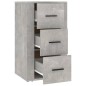 vidaXL Aparador de madera contrachapada gris hormigón 40x33x70 cm vidaXL Aparador de madera contrachapada gris hormigón 40x33x70 cm