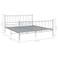 vidaXL Estructura de cama de metal gris 140x200 cm