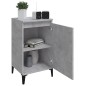 vidaXL Mesita de noche madera contrachapada gris hormigón 40x35x70 cm
