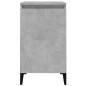 vidaXL Mesita de noche madera contrachapada gris hormigón 40x35x70 cm