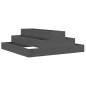 vidaXL Jardinera de madera maciza de pino gris 80x80x27 cm
