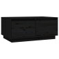 vidaXL Mesa de centro de madera maciza de pino negro 80x50x35 cm vidaXL Mesa de centro de madera maciza de pino negro 80x50x35 cm