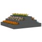 vidaXL Jardinera de madera maciza de pino gris 80x80x27 cm