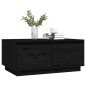 vidaXL Mesa de centro de madera maciza de pino negro 80x50x35 cm vidaXL Mesa de centro de madera maciza de pino negro 80x50x35 cm