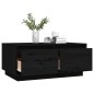 vidaXL Mesa de centro de madera maciza de pino negro 80x50x35 cm vidaXL Mesa de centro de madera maciza de pino negro 80x50x35 cm
