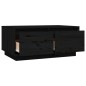 vidaXL Mesa de centro de madera maciza de pino negro 80x50x35 cm vidaXL Mesa de centro de madera maciza de pino negro 80x50x35 cm
