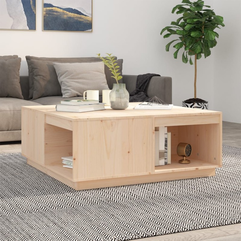 vidaXL Mesa de centro de madera maciza de pino 100x101x40,5 cm vidaXL Mesa de centro de madera maciza de pino 100x101x40,5 cm