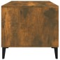 vidaXL Mesa de centro madera contrachapada roble ahumado 90x49x45 cm