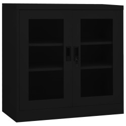 vidaXL Armario de oficina de acero negro 90x40x90 cm