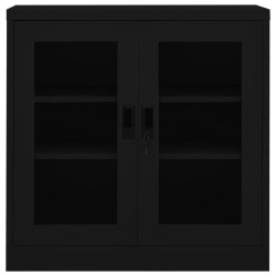 vidaXL Armario de oficina de acero negro 90x40x90 cm