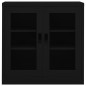 vidaXL Armario de oficina de acero negro 90x40x90 cm