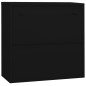 vidaXL Armario de oficina de acero negro 90x40x90 cm