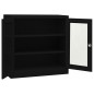 vidaXL Armario de oficina de acero negro 90x40x90 cm