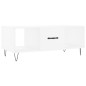 vidaXL Mesa de centro madera contrachapada blanco 102x50x40 cm