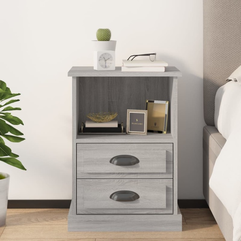 vidaXL Mesita de noche color gris Sonoma 43x36x60 cm vidaXL Mesita de noche color gris Sonoma 43x36x60 cm