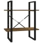 vidaXL Estantería contrachapada 2 niveles roble ahumado 60x30x70 cm vidaXL Estantería contrachapada 2 niveles roble ahumado 60x30x70 cm