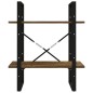 vidaXL Estantería contrachapada 2 niveles roble ahumado 60x30x70 cm vidaXL Estantería contrachapada 2 niveles roble ahumado 60x30x70 cm