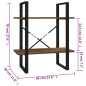 vidaXL Estantería contrachapada 2 niveles roble ahumado 60x30x70 cm vidaXL Estantería contrachapada 2 niveles roble ahumado 60x30x70 cm