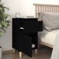 vidaxL Mesitas de noche negras 2 uds 40x35x70 cm vidaxL Mesitas de noche negras 2 uds 40x35x70 cm