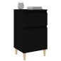 vidaxL Mesitas de noche negras 2 uds 40x35x70 cm vidaxL Mesitas de noche negras 2 uds 40x35x70 cm