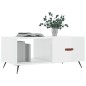 vidaXL Mesa de centro madera contrachapada blanco brillo 90x50x40 cm vidaXL Mesa de centro madera contrachapada blanco brillo 90x50x40 cm