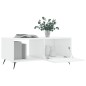 vidaXL Mesa de centro madera contrachapada blanco brillo 90x50x40 cm vidaXL Mesa de centro madera contrachapada blanco brillo 90x50x40 cm