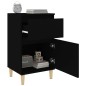 vidaxL Mesitas de noche negras 2 uds 40x35x70 cm vidaxL Mesitas de noche negras 2 uds 40x35x70 cm