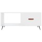 vidaXL Mesa de centro madera contrachapada blanco brillo 90x50x40 cm vidaXL Mesa de centro madera contrachapada blanco brillo 90x50x40 cm