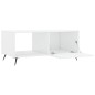 vidaXL Mesa de centro madera contrachapada blanco brillo 90x50x40 cm vidaXL Mesa de centro madera contrachapada blanco brillo 90x50x40 cm