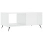 vidaXL Mesa de centro madera contrachapada blanco brillo 90x50x40 cm vidaXL Mesa de centro madera contrachapada blanco brillo 90x50x40 cm