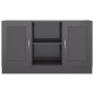 vidaXL Aparador de madera contrachapada gris brillante 120x30,5x70 cm