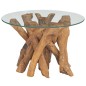 vidaXL Mesa de centro de madera flotante de teca maciza 60 cm
