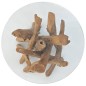 vidaXL Mesa de centro de madera flotante de teca maciza 60 cm