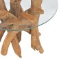vidaXL Mesa de centro de madera flotante de teca maciza 60 cm